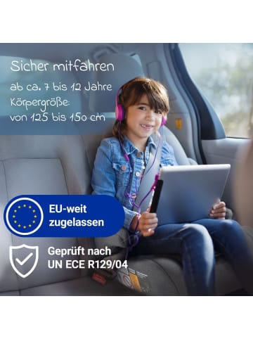 Auto-Kindersitzerhöhung 7-12 Jahre in grau