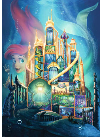 Ravensburger Puzzle 1.000 Teile Disney Castles: Arielle in bunt