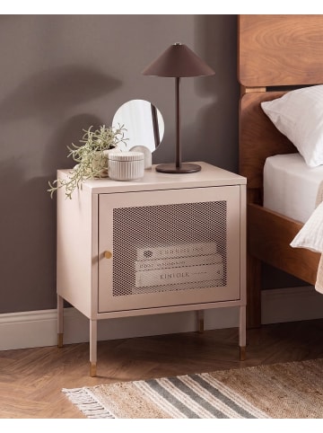 Nachttisch OSSETT in Beige/Gold - (W) 45 x (H) 51 x (L) 35 cm