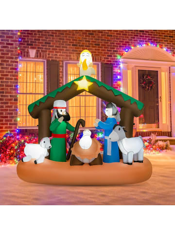Aufblasbare Weihnachtskrippe LED in Bunt