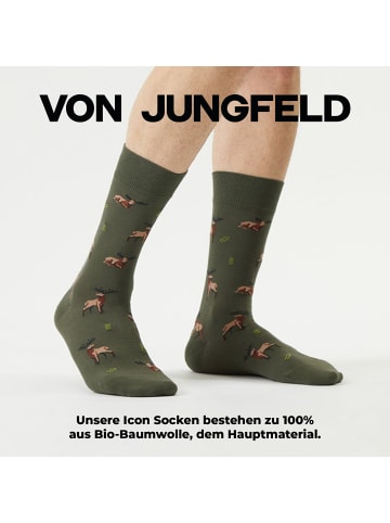 Gemusterte Socken Best of Icons in Moose Uniform Green