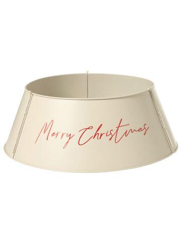 Weihnachtsbaumkragen IMATRA in Beige/Rot - (W) 65 x (H) 25 x (L) 65 cm