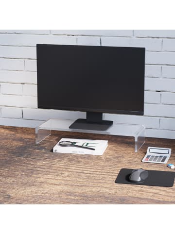 Monitorständer in Transparent 53L x 19B x 9H cm
