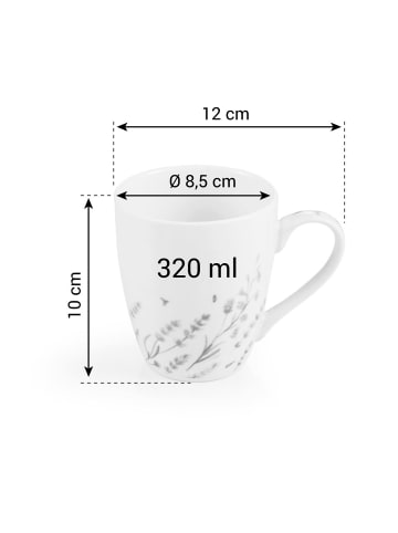 Tasse PROVENCE 320 ml in weiß