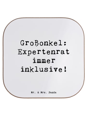 Untersetzer Großonkel Rat mit Spruch in Weiß