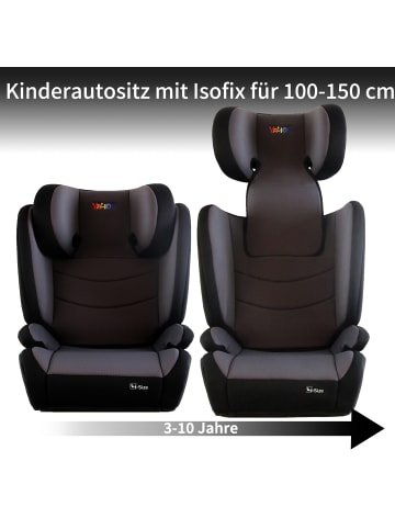 YALION Sitzerhöhung Auto Kinder ISOFIX, Kindersitzerhöhung 100-150cm,ECE R129