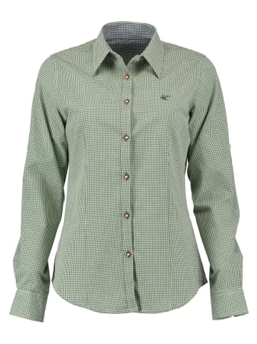 Trachtenbluse Ututu in khaki/schlamm