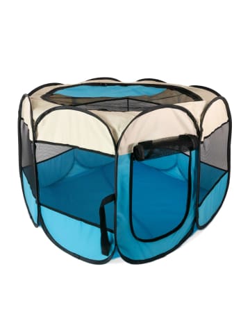 Laufstall für Haustiere 77 x 58 cm in Blau