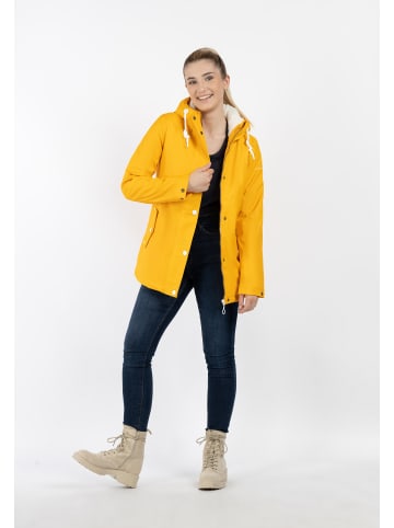 Damen Regenjacke Mit Teddyfutter in Sonnengelb