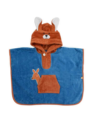 Frottee Badeponcho in Braun