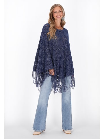 Women Poncho in navy