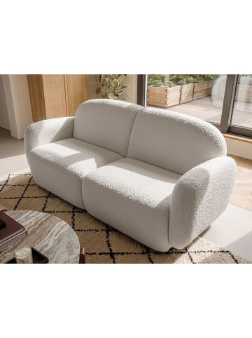 3-Sitzer Sofa JULE in Weiß/Schwarz - (W) 183 x (H) 77 x (L) 82 cm