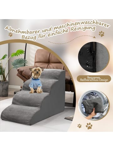 Hundetreppe 4 Stufen in Grau