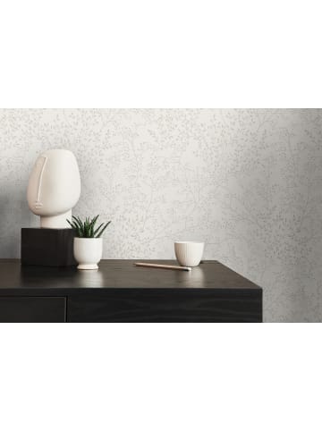 Tapete Gentle Leaves in Creme