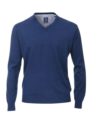 V-Ausschnitt Pullover in blau