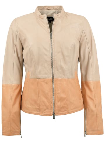 Lederjacke Lammnappa pastell in Beige
