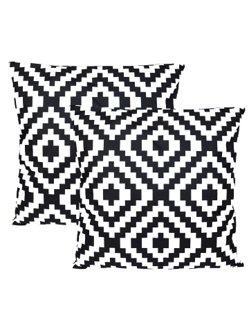 2er Set Motiv Outdoor Kissenhülle Kissenbezug 45x45cm in Abstrakt