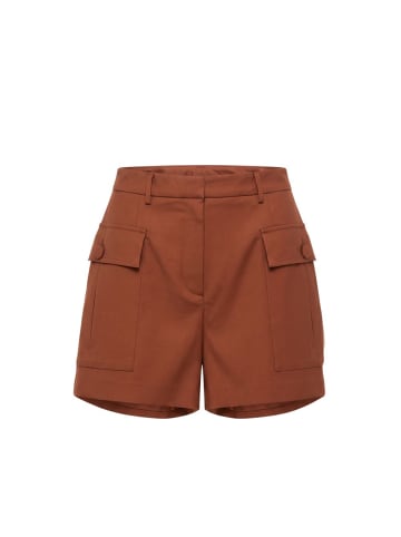 Braun Viskose Damen Shorts