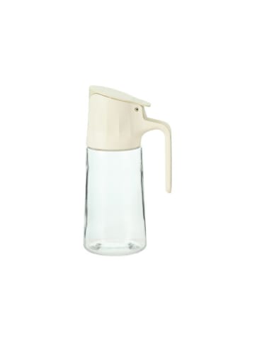 Elegante und Auslaufsichere 500-ml -Öl-, Essig- oder Dressing Flasche in Creme