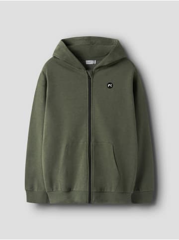 Kapuzensweatjacke NKMVIMO LS SWEAT CARD BRU in rifle green