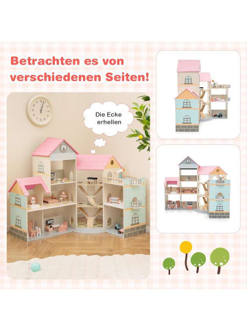 Puppenhaus Holz ab 3 Jahren in Rosa