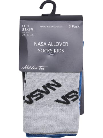 Basic Socks in brightblue/grey/white