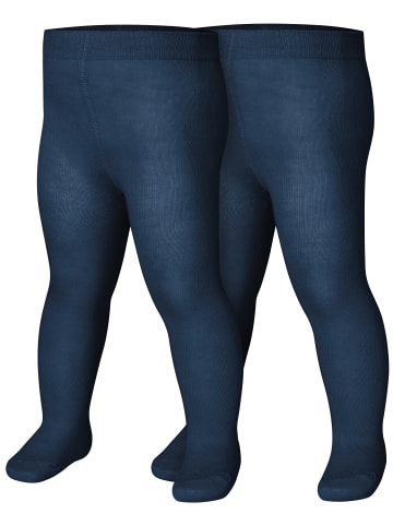 Strumpfhose uni Doppelpack in Marine