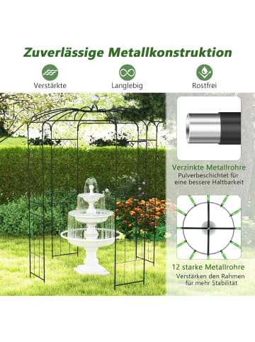 Rosenbogen Metall Rosenpavillon in Schwarz