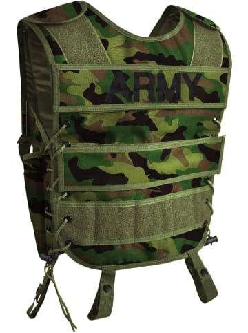 Weste mit abnehmbarem Klett-Patch Tac Charge-V in ARMY