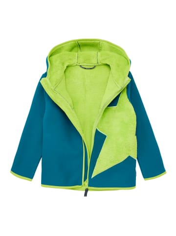Fleecejacke in petrol