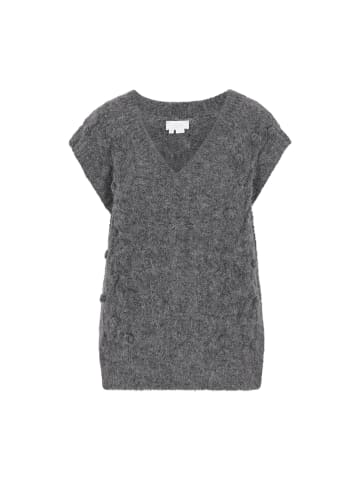 Damen Pullunder in Anthrazit Melange