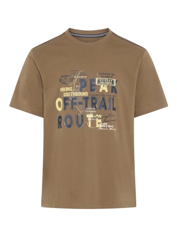 Rundhalsshirt in Oliv