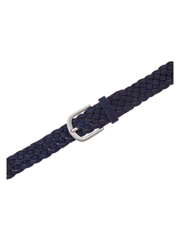 Easy Going - 30 mm Flecht-Veloursgürtel in Marine