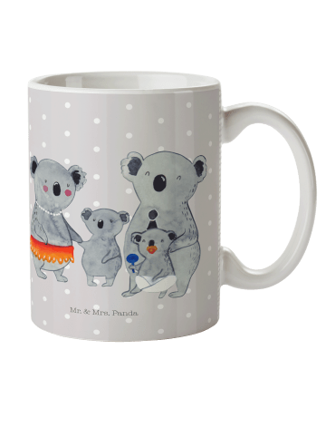 Kindertasse Koala Familie ohne Spruch in Grau Pastell