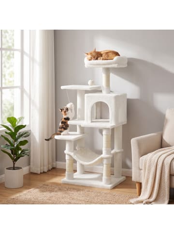 Katzenbaum Clawfy in Weiß - (B)35 x (H)112 x (T)45 cm
