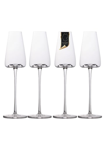 Champagner Glas Set 220 ml Sekt Prosecco Gläser in 4x 220ml Transparent