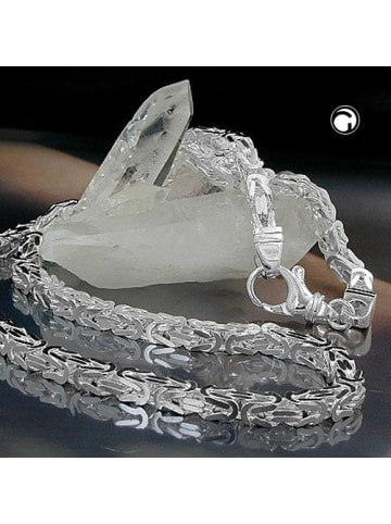 Kette 5x5mm Königskette vierkant glänzend Silber 925 55cm in silber