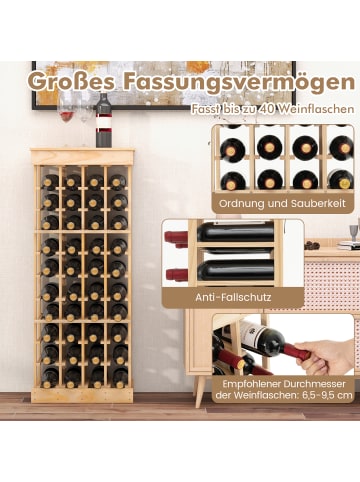 Weinregal für 40 Flaschen in Beige