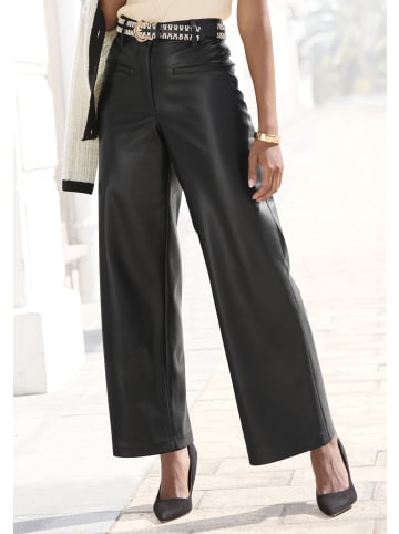 Lederimitathose in schwarz