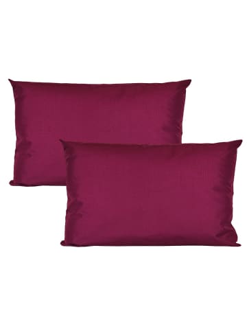 2er Set Outdoor Kissenhülle 40x60cm Uni in Bordeaux