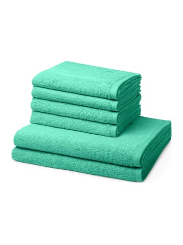 4 X Handtuch 2 X Duschtuch im Set Vita in Lagune