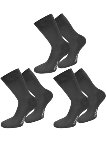 6 Paar Komfortsocken mit Softrand und Frotteesohle in Anthrazit