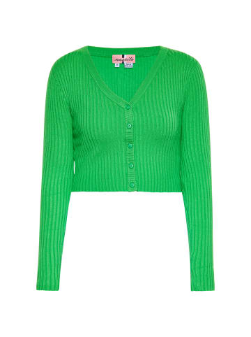 Damen Cropped Cardigan in GRÜN