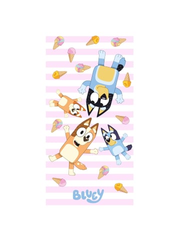 Bluey Strandtuch Frottee Badetuch mit Premium Druck, 70x140 cm in Mehrfarbig