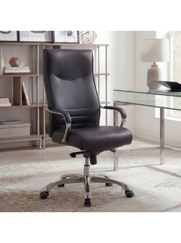 Bürostuhl in Schwarz / Kunstleder / 60x61x126