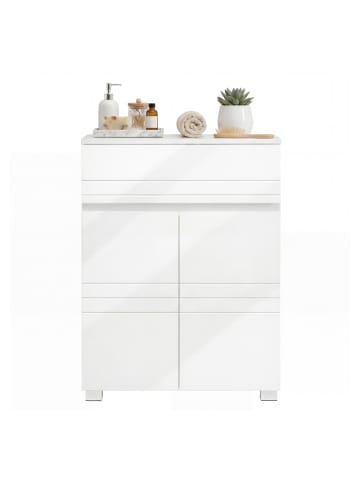 Badschrank in Weiß - (B)30 x (H)80 x (T)60 cm