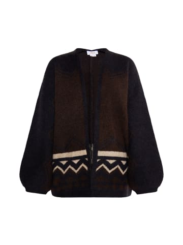 Damen Strickcardigan in Braun Mehrfarbig