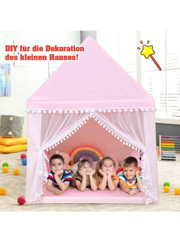 Kinderzelt mit Matte für 3-4 Personen in Rosa