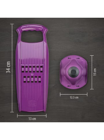 Gemüsehobel Rösti PowerLine mit Fruchthalter in violett