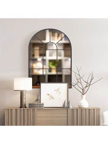 Wandspiegel in Mattschwarz 91L x 2B x 60H cm